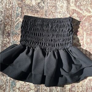 Zara Tiered Stretch Ruffled Mini Skirt